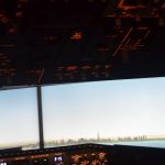 Virtual view of Dubai from cockpit