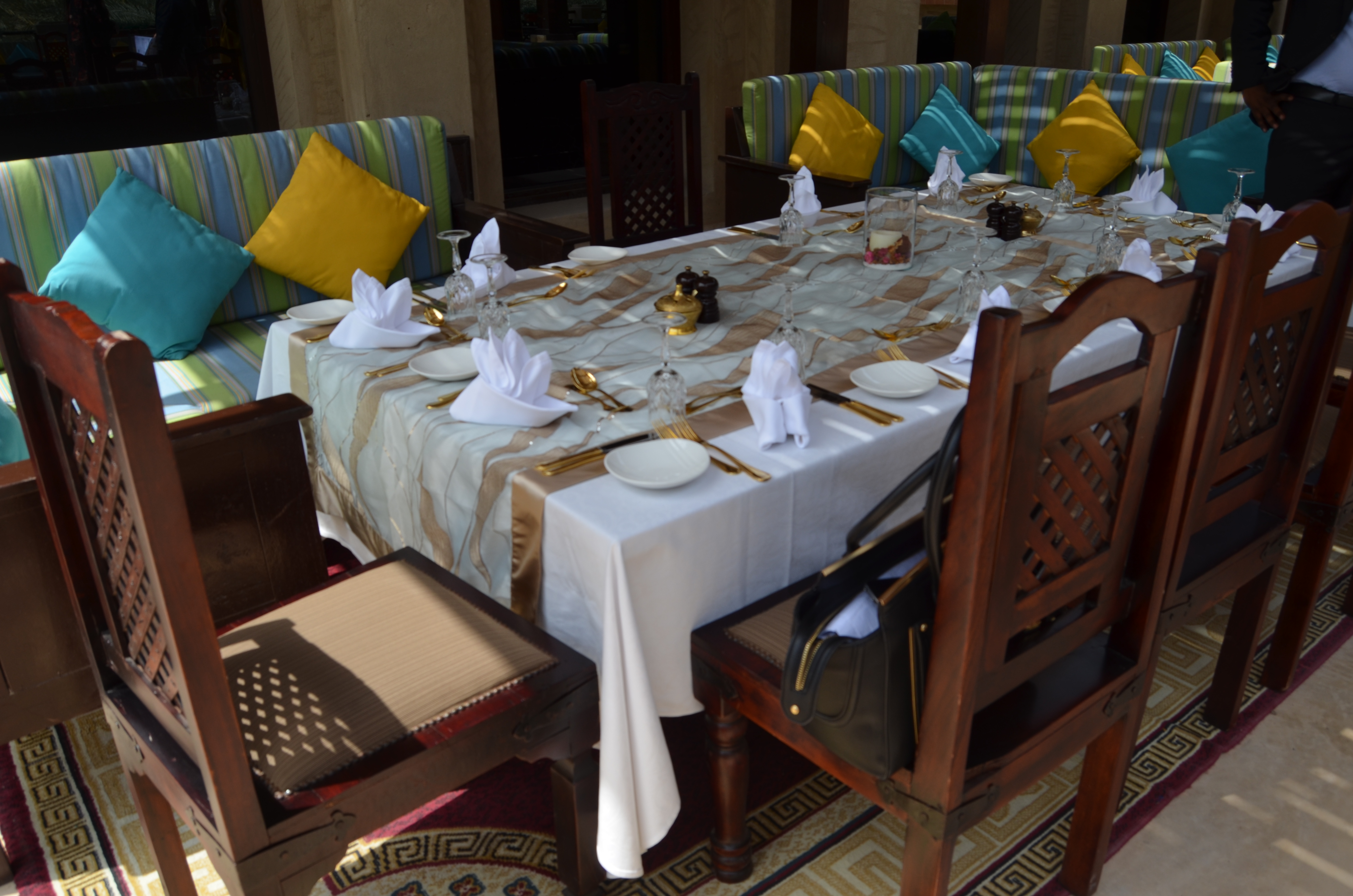 Bab Al Shams Desert Resort Al Sarab- Reception tables 